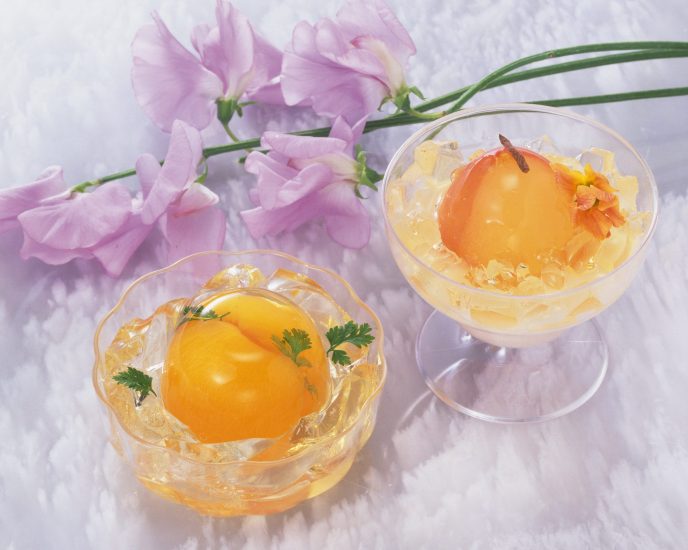 orange-jelly-high-angle-view