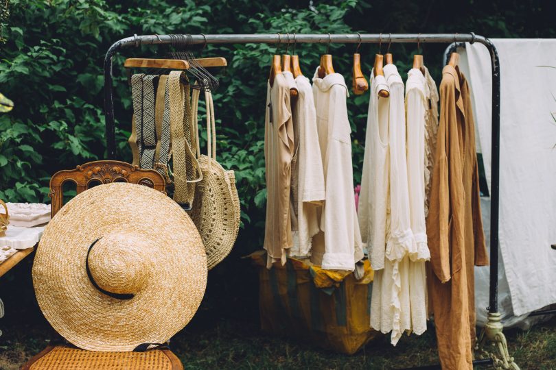 clothes-hanger-with-dresses-in-the-woods