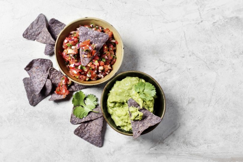 corn-chips-with-salsa-and-guacamole