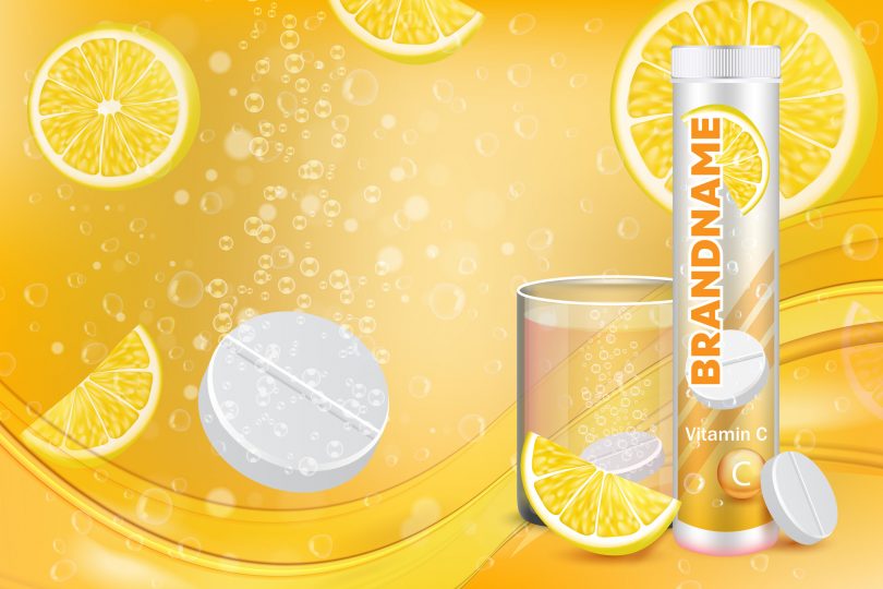 effervescent-vitamin-c-tablets-advertising-vector-poster-template